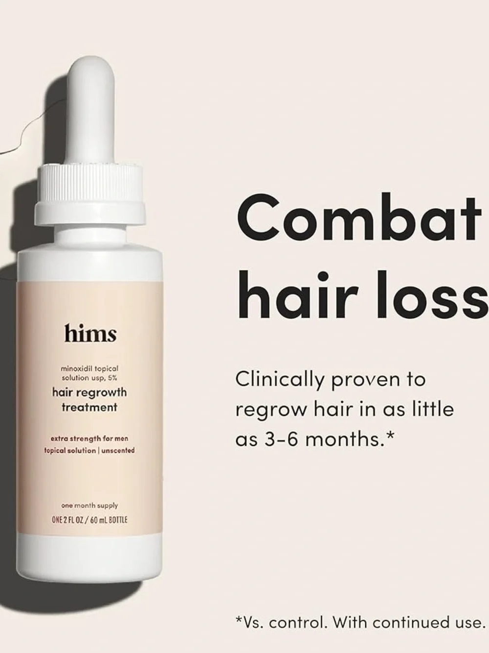 hims Hair Regrowth Treatment - 5% Minoxidil Topical Serum- 3 pack